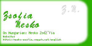 zsofia mesko business card